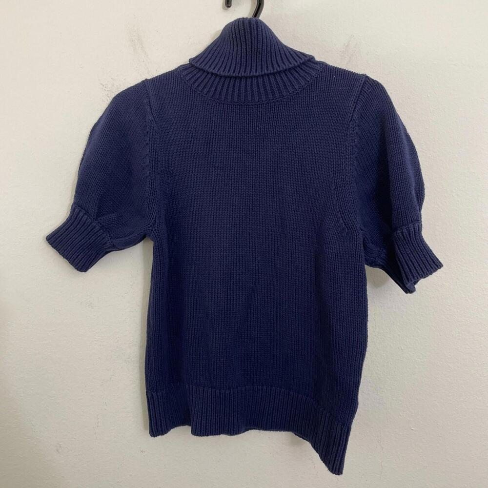 Adam Lippes Turtleneck Navy Sweater Size M